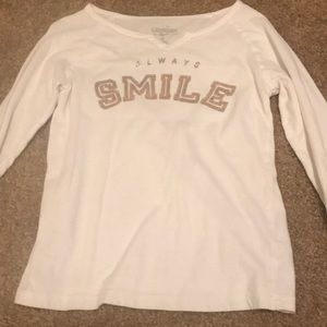 Kids white long sleeve shirt